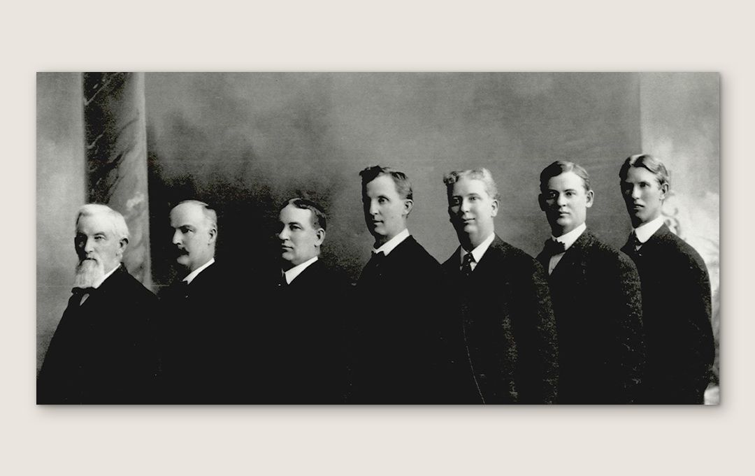 George W and sons John, Charles, Lynn, James, Walter, and Guy F