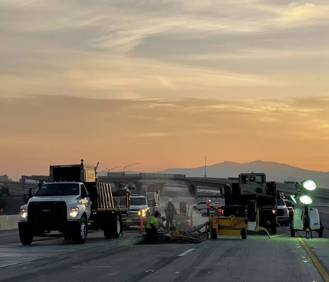 truck on road