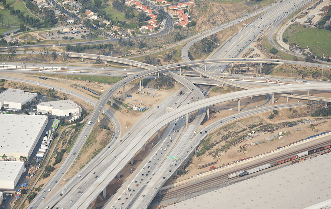 SR-91 highway from above