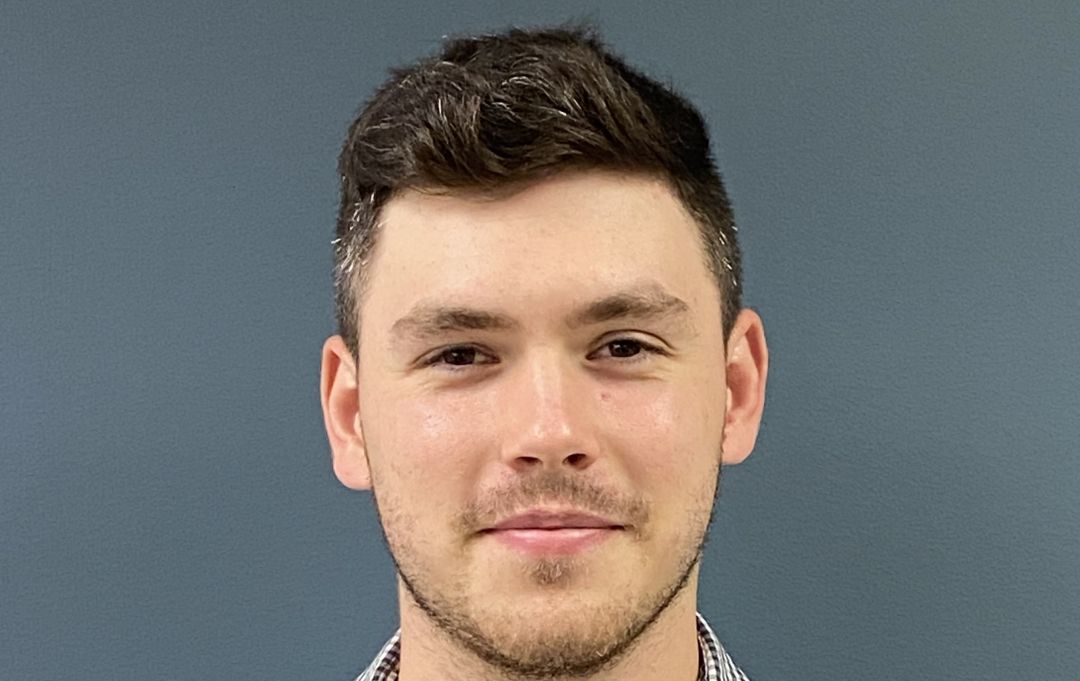 Man smiling.