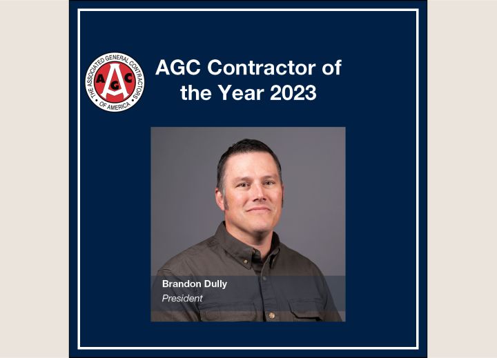 Brandon Dully, president of Atkinson wins AGC Contractor of the Year award 2023 