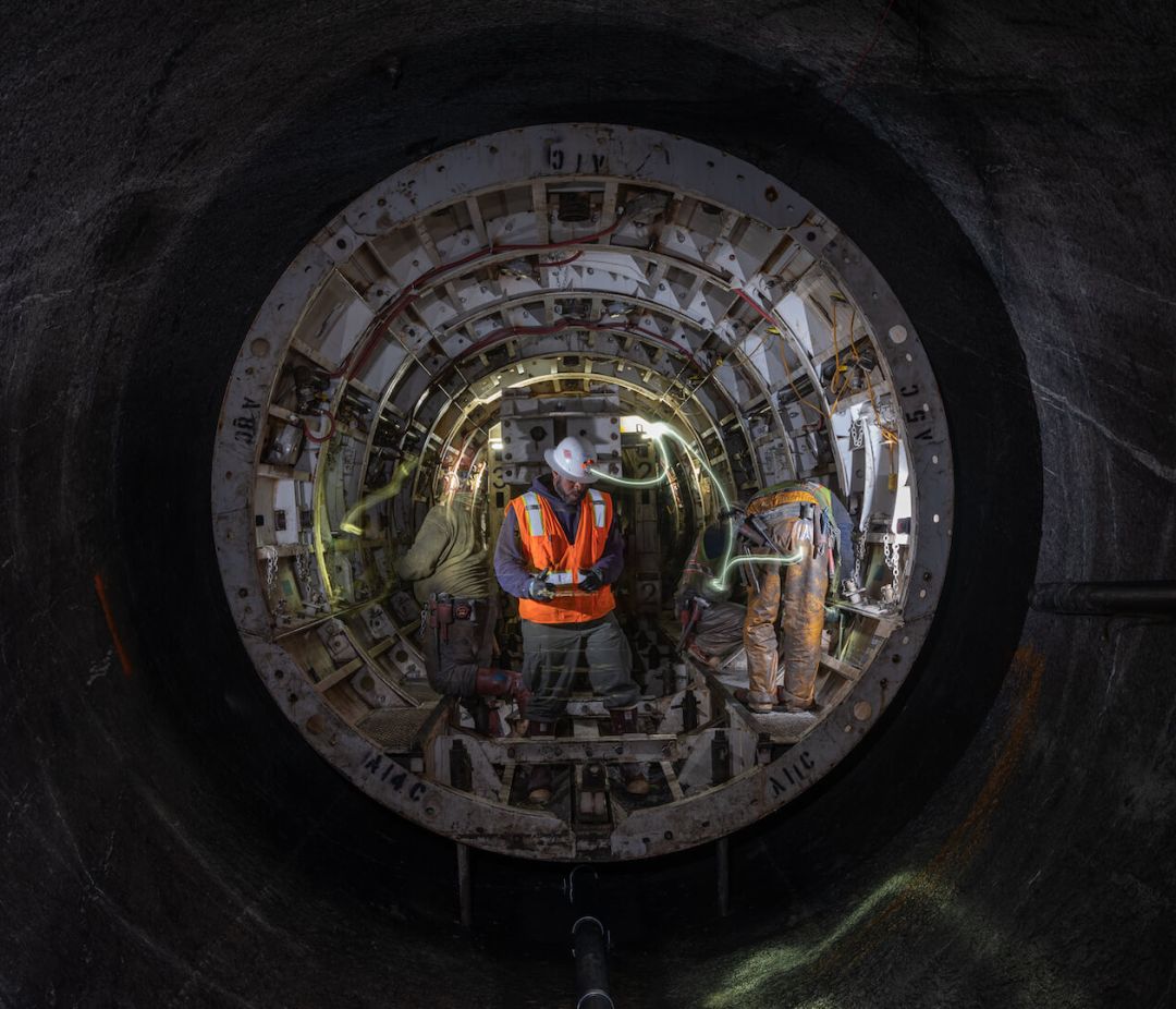 construction worker underground