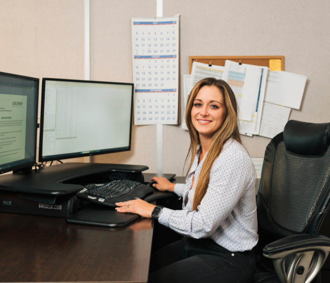 woman at desk