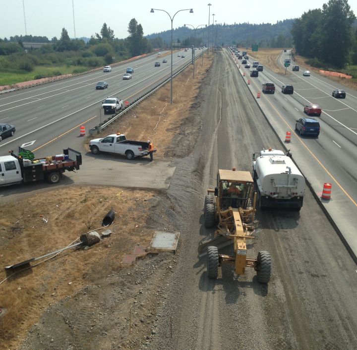 SR 167 Southbound Lane Extension underway