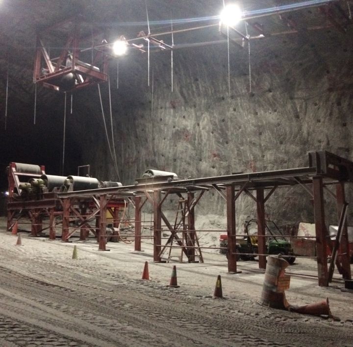 interior of salt mine