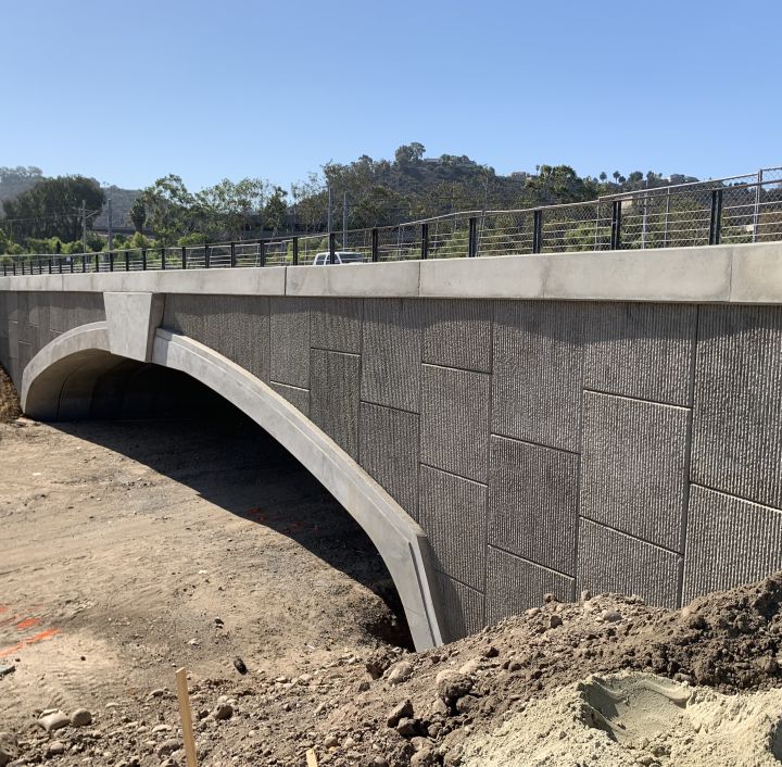 completed precast arch bridge 